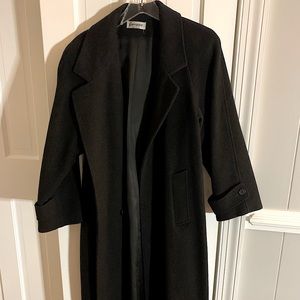 Forecaster of Boston 100% wool, full length coat, black, Womens 9/10